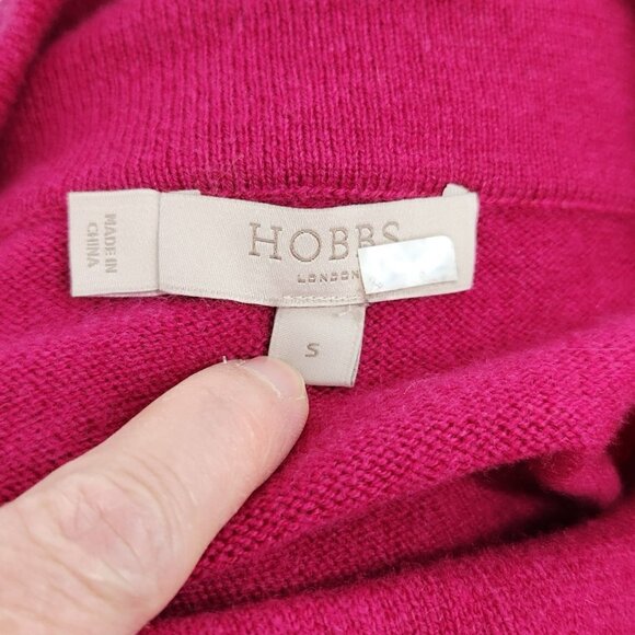 Hobbs London Pink Merino Wool and Cashmere Sweater S Roll Turtle Neck Pullover - Picture 5 of 8